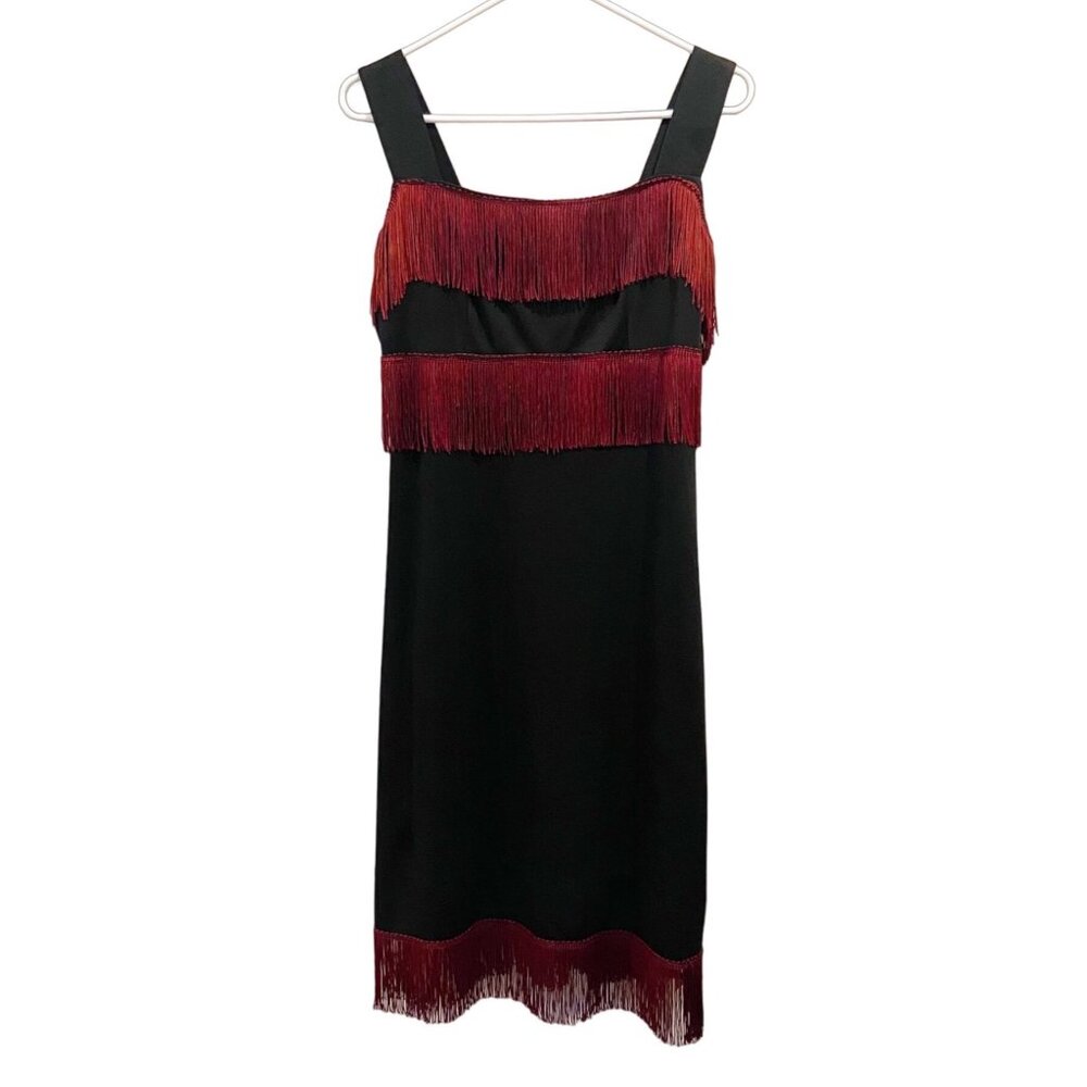 Fred Rothschild Vintage Sheath Dress With Fringe Size 12